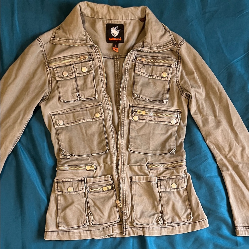 Dollhouse Women's Utility Jacket in Tan